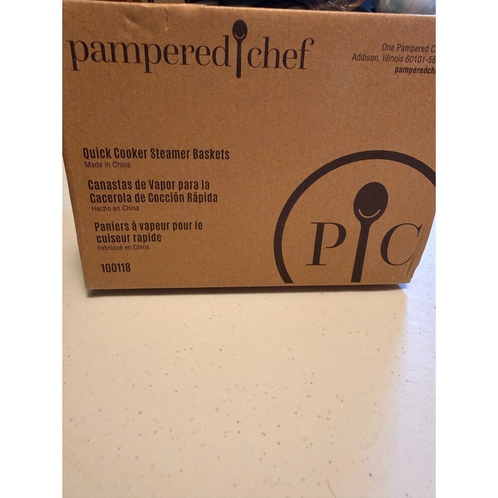 Pampered Chef New Steam Baskets Set for Quick Cooker Pressure Cooker #100118